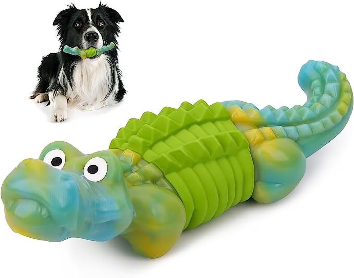 Ultimate Tough Dog Chew Toy - Indestructible Bacon Flavor for Large Breeds - Fun Crocodile Design for Aggressive Chewers