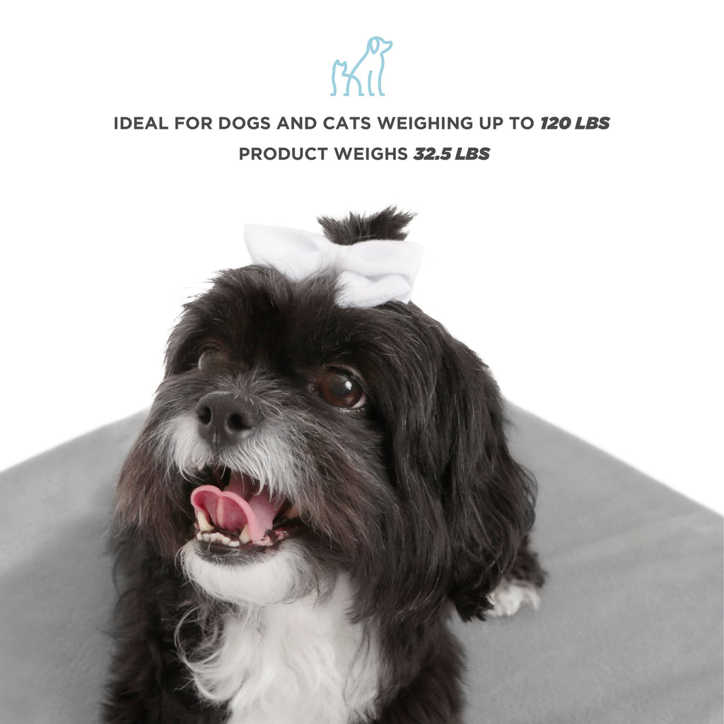 Elevate Your Pet's Comfort with the Winston Extra Large Wooden Pet Bed and Plush Mattress in White