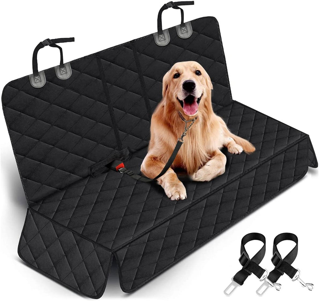 Ultimate Dog Car Seat Cover - Waterproof Rear Seat Protector for Pets & Kids - Fits Most Cars, SUVs & Trucks (53" Width) - Black
