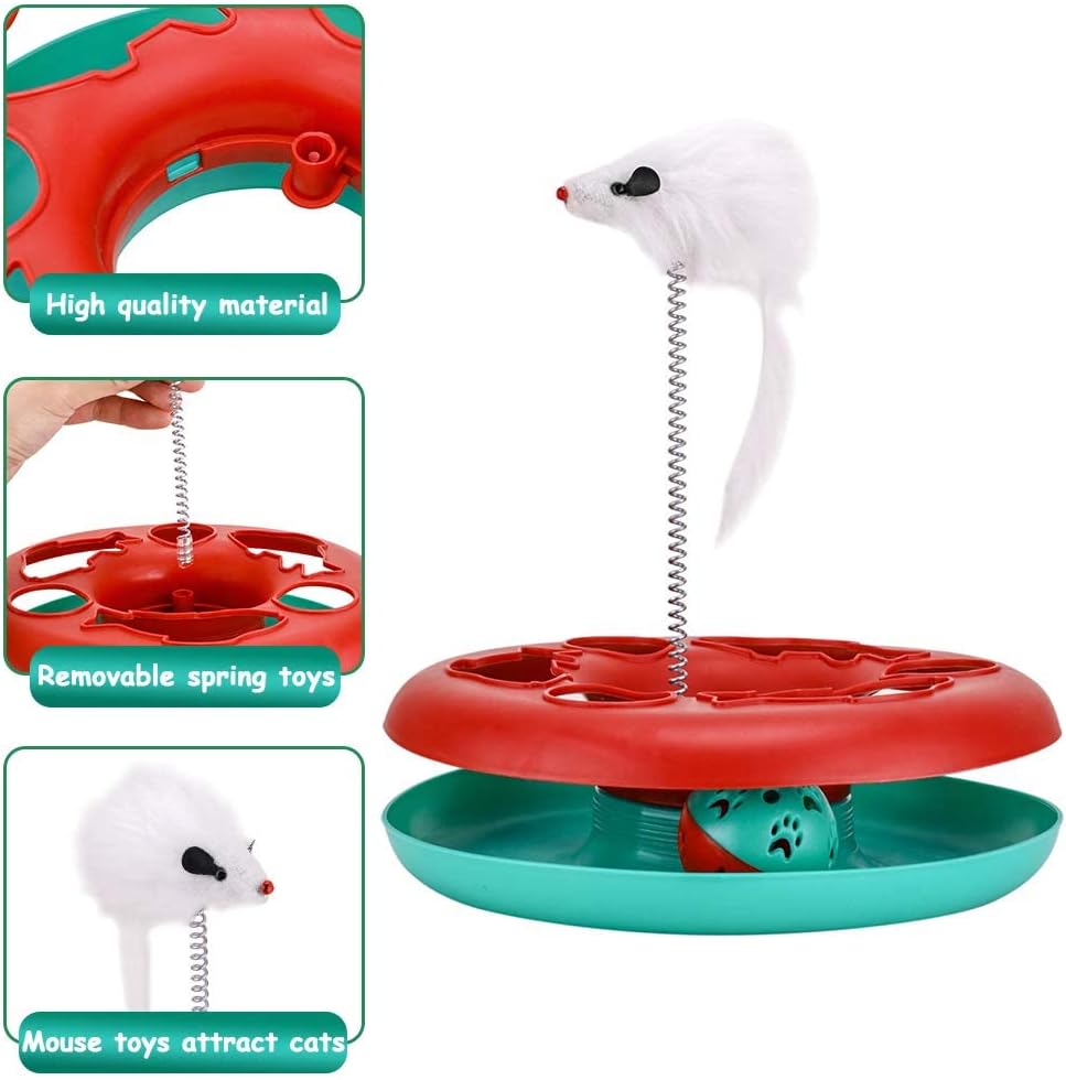 Exciting Interactive Cat Toy Set - Engaging Roller Tracks with Catnip Mouse and Exercise Balls for Indoor Fun!