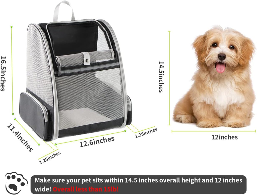 Innovative Traveler Bubble Backpack: Stylish Pet Carrier for Cats and Small Dogs - Airline Approved, Lightweight & Comfortable