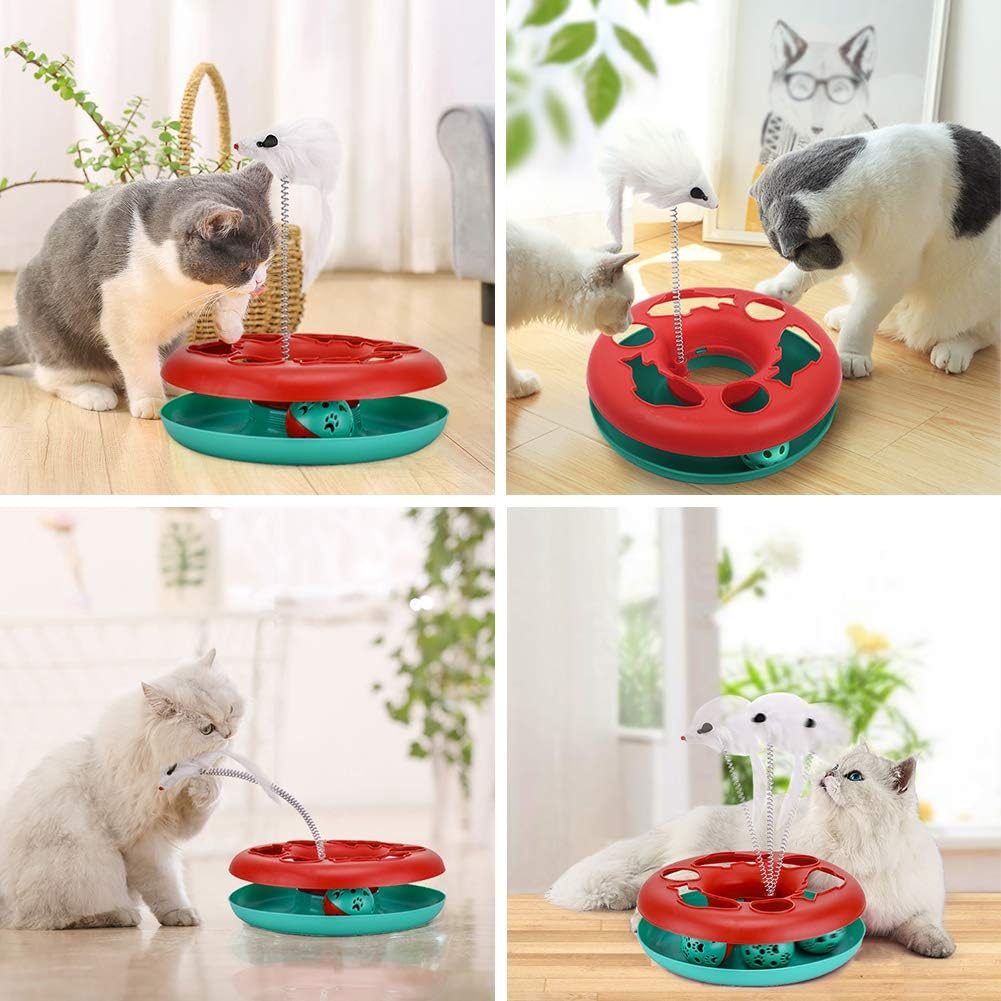 Exciting Interactive Cat Toy Set - Engaging Roller Tracks with Catnip Mouse and Exercise Balls for Indoor Fun!