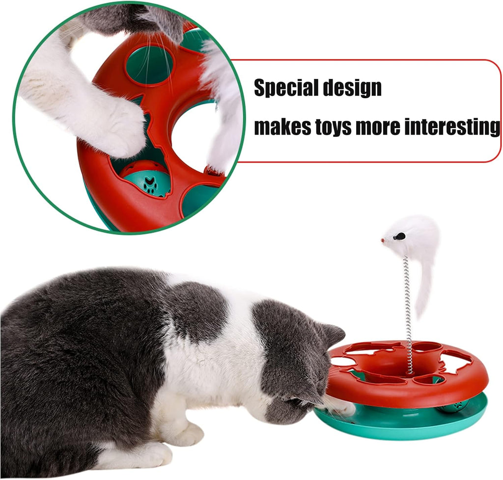 Exciting Interactive Cat Toy Set - Engaging Roller Tracks with Catnip Mouse and Exercise Balls for Indoor Fun!