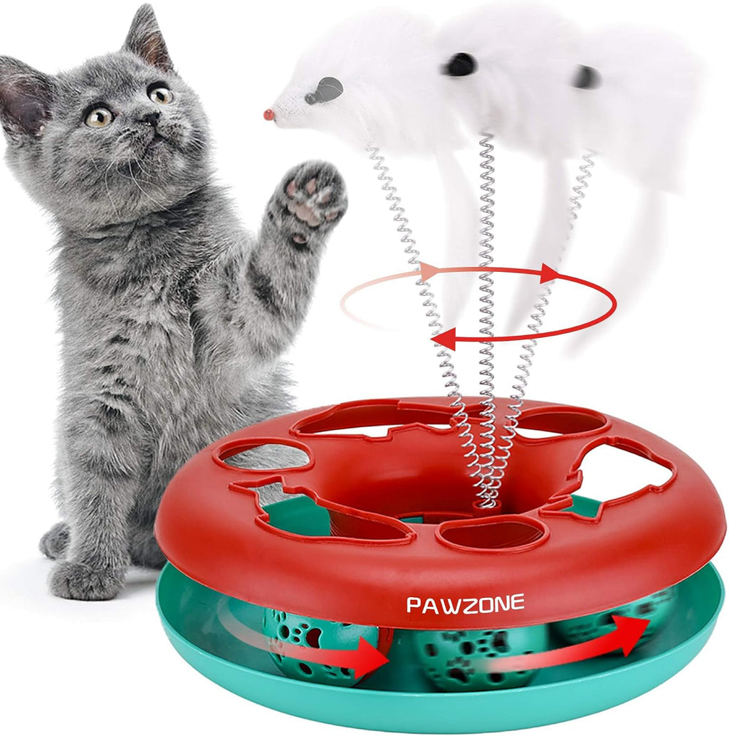 Exciting Interactive Cat Toy Set - Engaging Roller Tracks with Catnip Mouse and Exercise Balls for Indoor Fun!