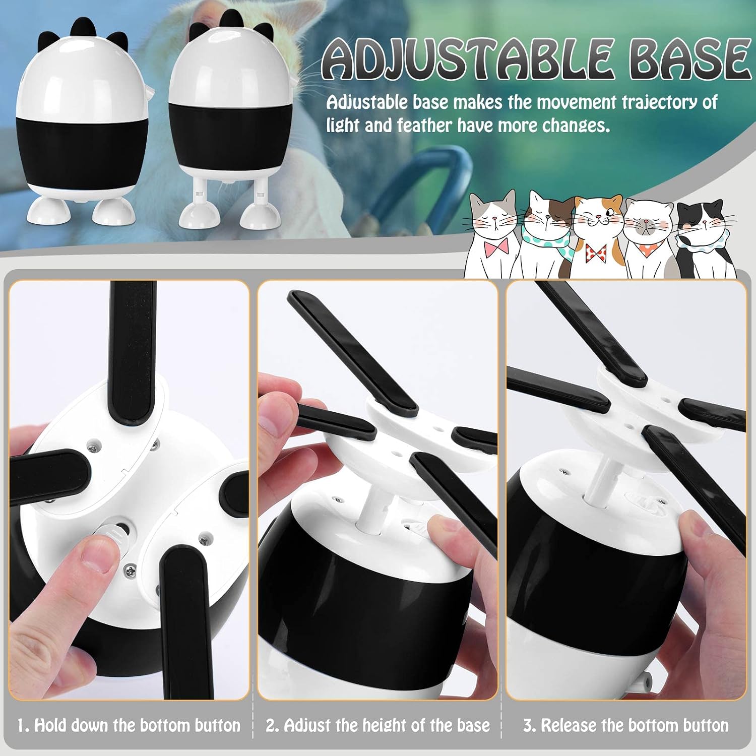 Interactive 2-in-1 Cat Toy: Light-Up Feather Exercise Toy for Indoor Cats - Rechargeable & Automatic Fun for Kittens!