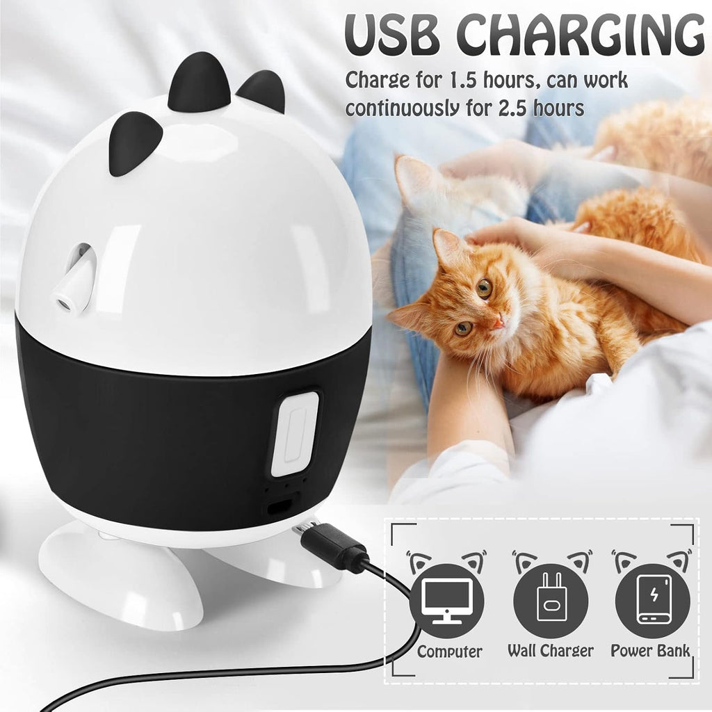 Interactive 2-in-1 Cat Toy: Light-Up Feather Exercise Toy for Indoor Cats - Rechargeable & Automatic Fun for Kittens!