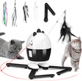 Interactive 2-in-1 Cat Toy: Light-Up Feather Exercise Toy for Indoor Cats - Rechargeable & Automatic Fun for Kittens!