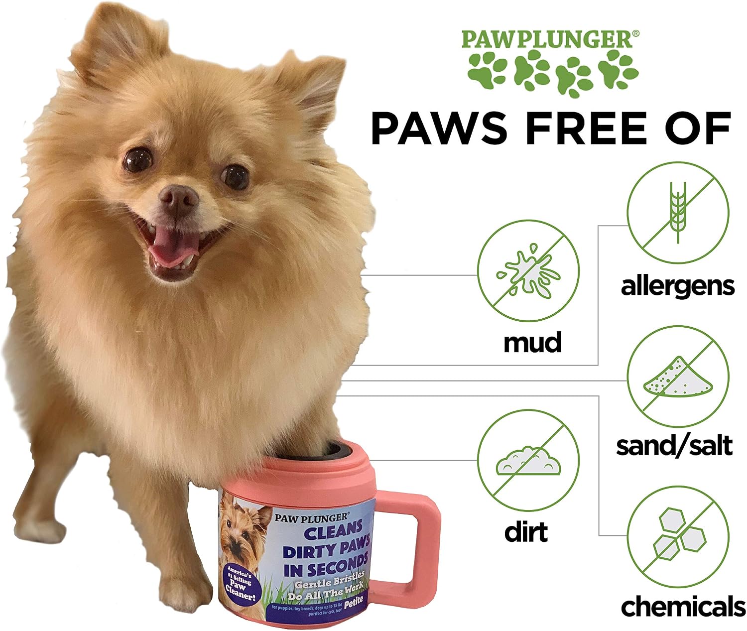 Paw Plunger - The Ultimate Portable Paw Cleaner for Medium Dogs - Keep Your Home Clean and Your Pup Happy!
