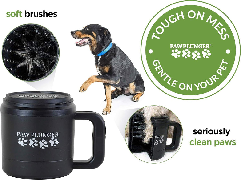 Paw Plunger - The Ultimate Portable Paw Cleaner for Medium Dogs - Keep Your Home Clean and Your Pup Happy!
