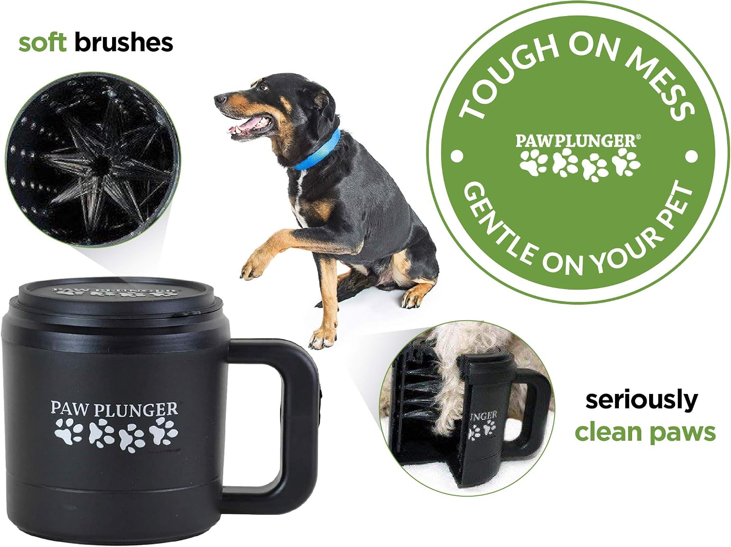Paw Plunger - The Ultimate Portable Paw Cleaner for Medium Dogs - Keep Your Home Clean and Your Pup Happy!