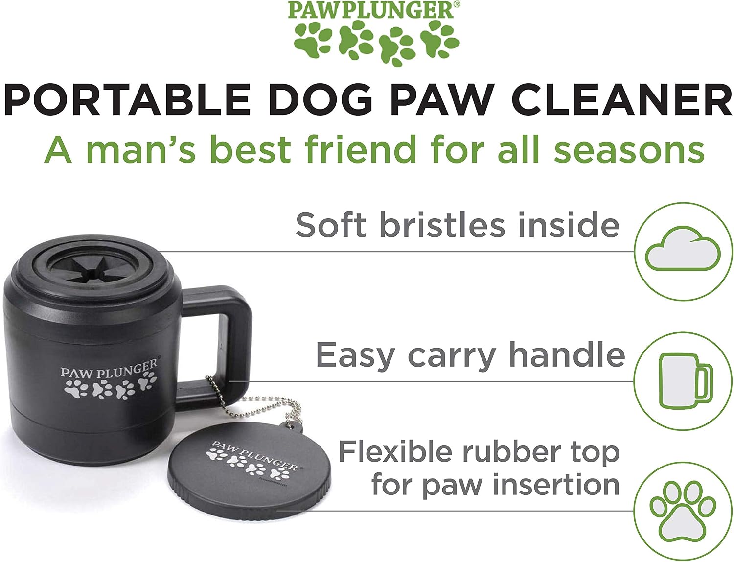 Paw Plunger - The Ultimate Portable Paw Cleaner for Medium Dogs - Keep Your Home Clean and Your Pup Happy!