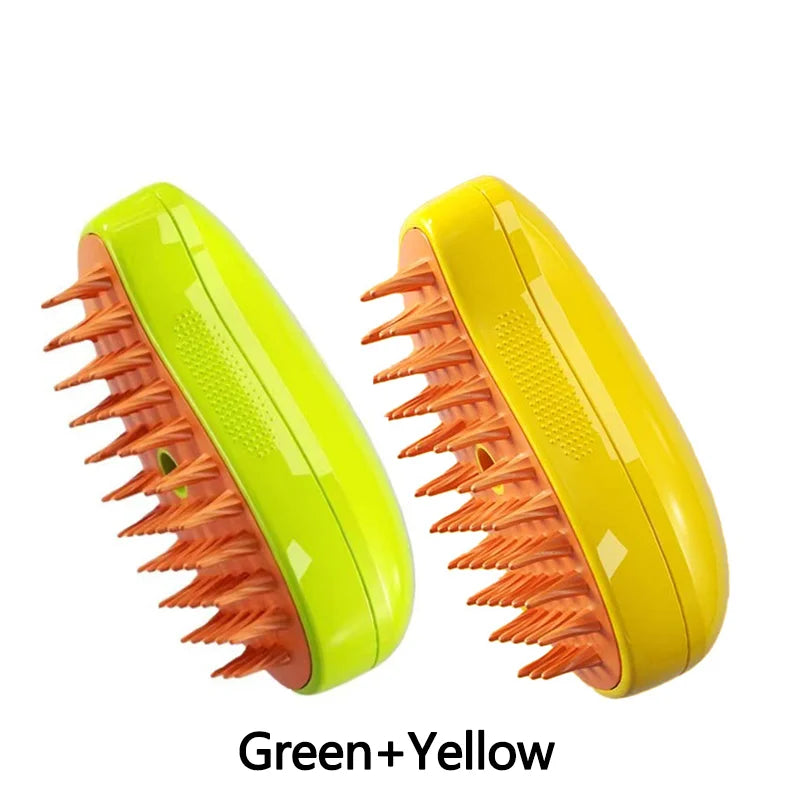 Revitalize Your Pet's Coat with the 3-in-1 Cat Dog Steamy Brush - Electric Grooming Tool for Shedding and Massage