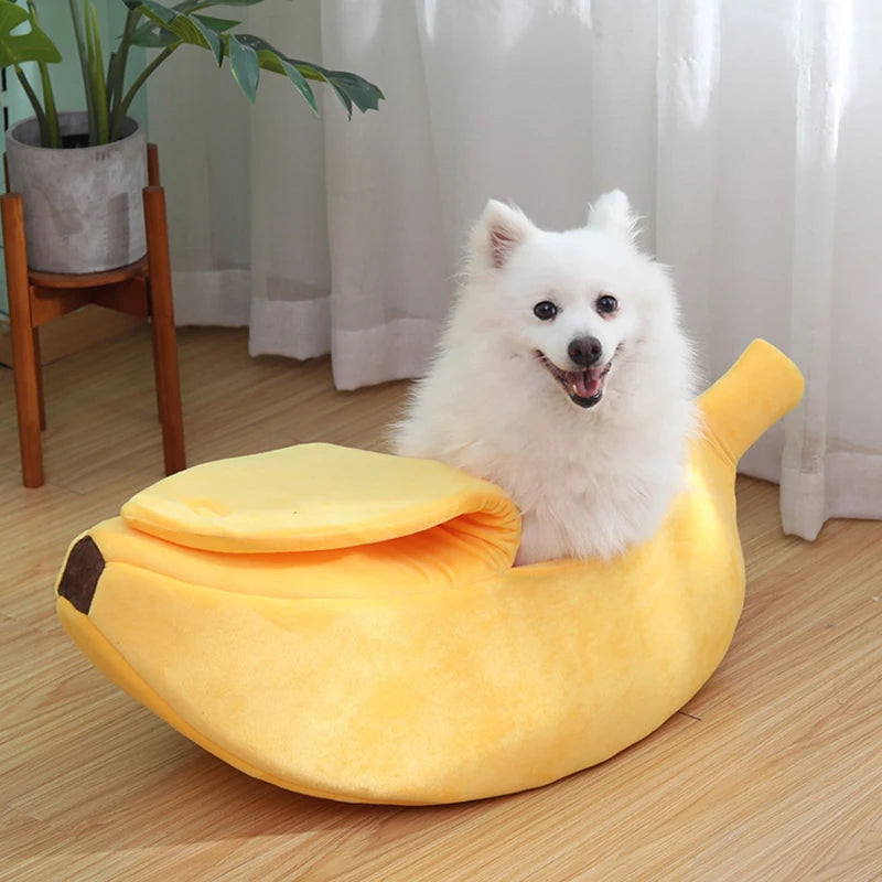 Cozy Banana Cat Bed House - Fun & Durable Pet Mat for Cats and Small Animals