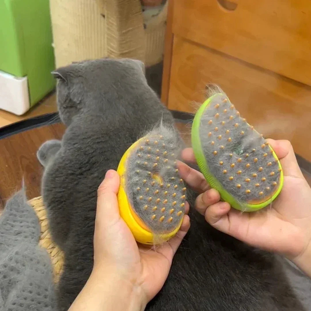 Revitalize Your Pet's Coat with the 3-in-1 Cat Dog Steamy Brush - Electric Grooming Tool for Shedding and Massage
