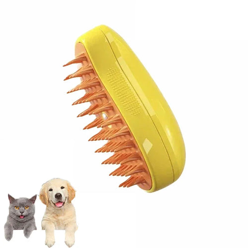 Revitalize Your Pet's Coat with the 3-in-1 Cat Dog Steamy Brush - Electric Grooming Tool for Shedding and Massage