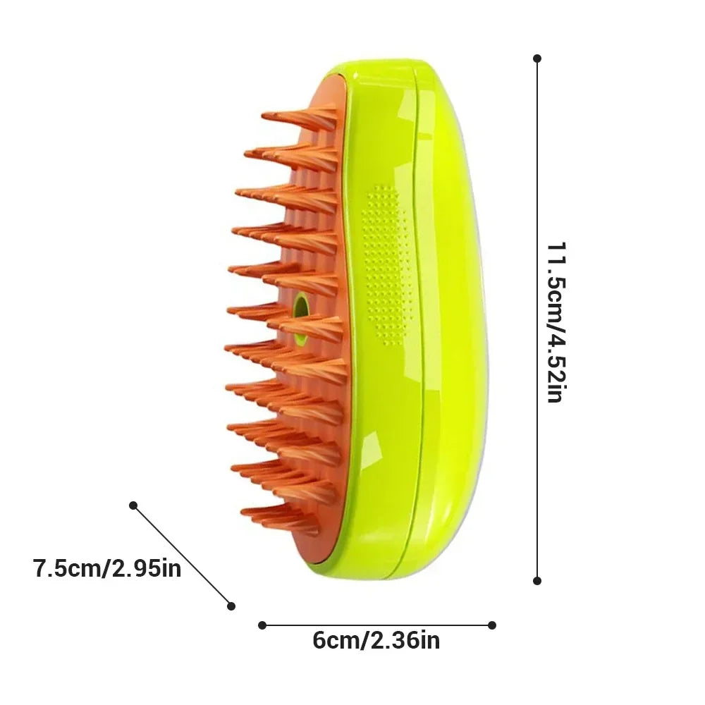Revitalize Your Pet's Coat with the 3-in-1 Cat Dog Steamy Brush - Electric Grooming Tool for Shedding and Massage