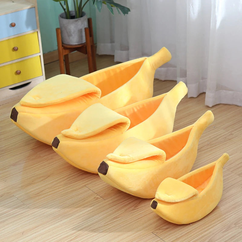 Cozy Banana Cat Bed House - Fun & Durable Pet Mat for Cats and Small Animals