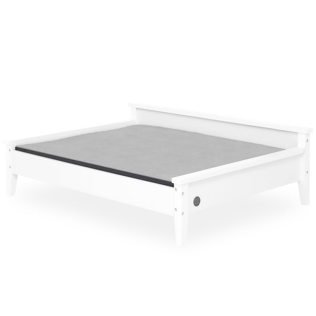 Elevate Your Pet's Comfort with the Winston Extra Large Wooden Pet Bed and Plush Mattress in White