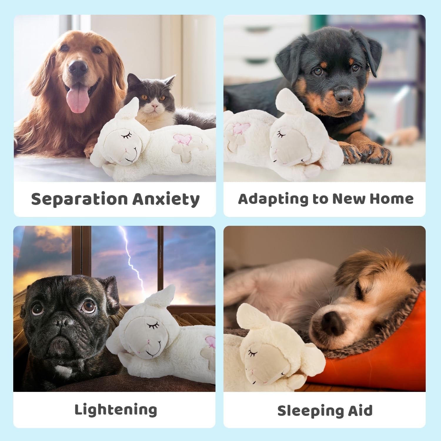 Heartbeat Plush Dog Toy - Anxiety Relief and Behavioral Training for Puppies | Ideal Sleep Aid for Dogs