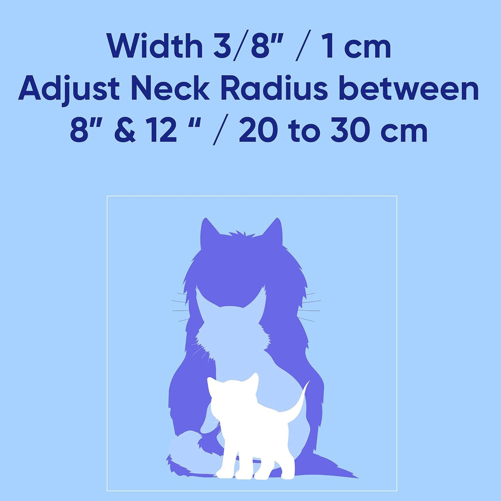 Glow in the Dark Cat Collar with Breakaway Safety Buckle & Bell Adjustable Kitten Collar, Teal